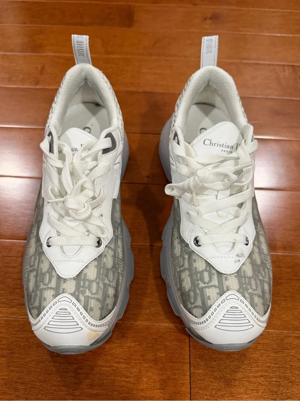 Christian Dior Oblique Transparent Logo Lace Up Vibe Sneakers Shoes Sz. 39 (9)